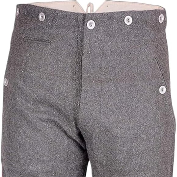 German Model 1907/10 Field-Grey Wool Piped Trousers (Medium 40 inch) - Picture 2 of 8